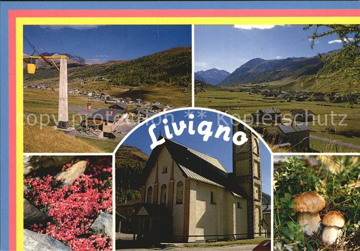 Livigno Seilbahn Kirche Teilansicht