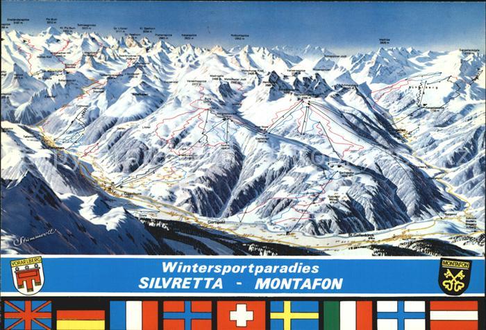 Silvretta-Hochalpenstrasse Skipistenkarte