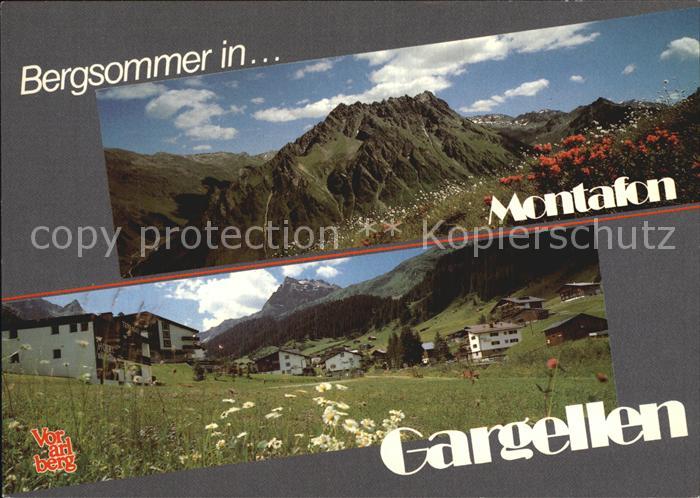 Gargellen Vorarlberg Scharfberg zu den Ritzenspitzen und Ort Madrisa