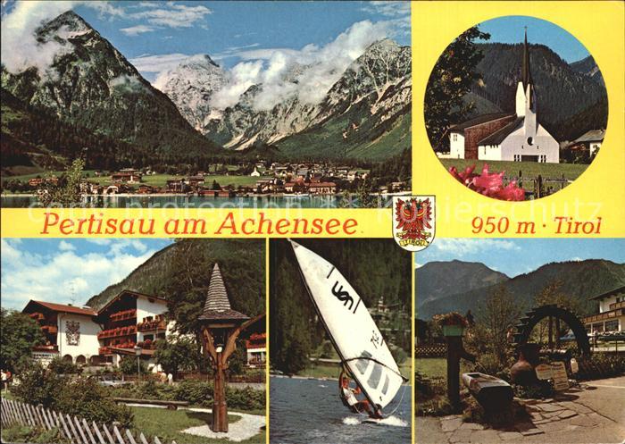 Pertisau Achensee Panorama Surfer Dorfbrunnen Kirche