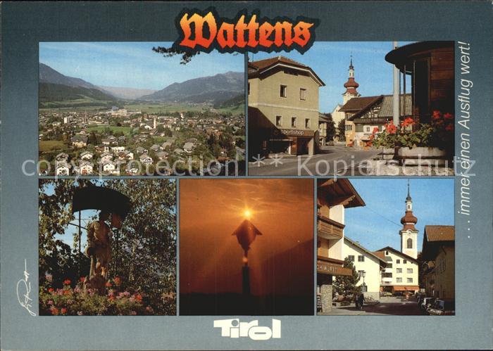 Wattens Teilansicht Wegekreuz Kirche