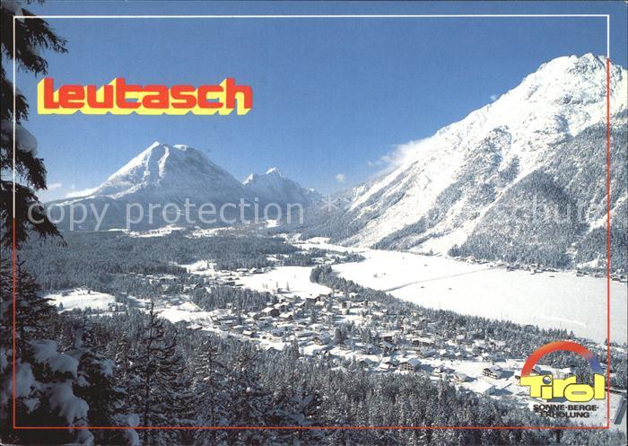 Leutasch Blick auf Weidach gegen Hohe Munde Gaistal Wettersteingebirge