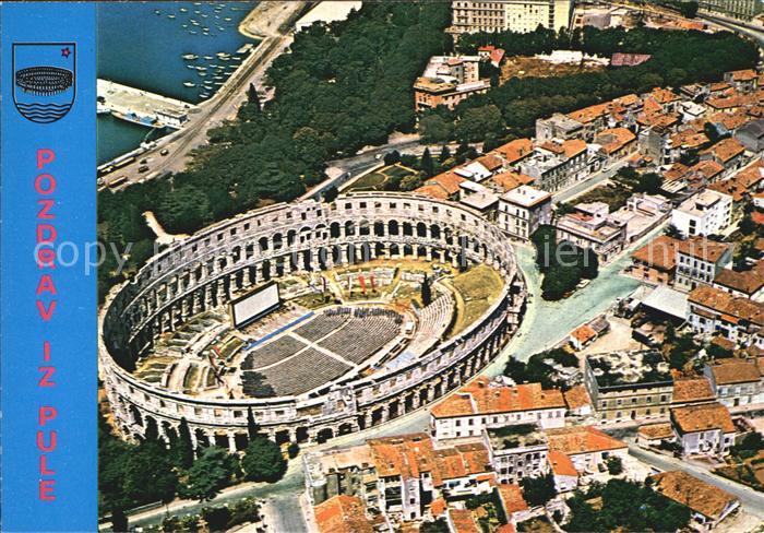 Pola Pula Croatia Fliegeraufnahme Amphitheater