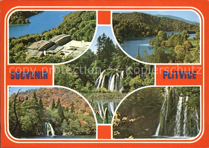 Plitvicka Jezera Fliegeraufnahme Wasserfaelle See