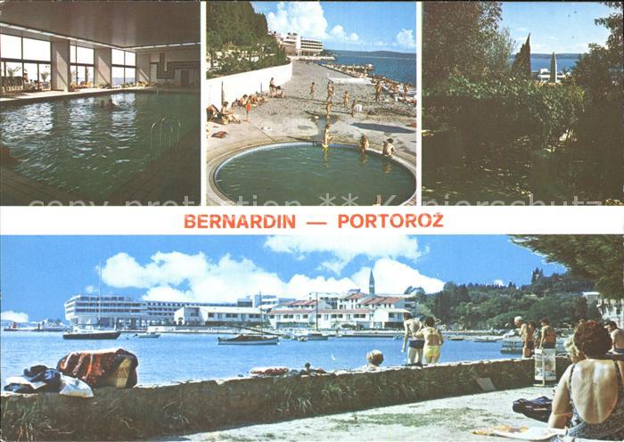 Bernardin Hallenbad Strand Kirchturm Teilansicht