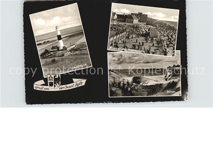 SYLT Insel Schleswig-Holstein Leuchtturm Duenen Promenade von Westerland