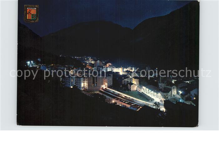 Andorra La Vella Gesamtansicht bei Nacht