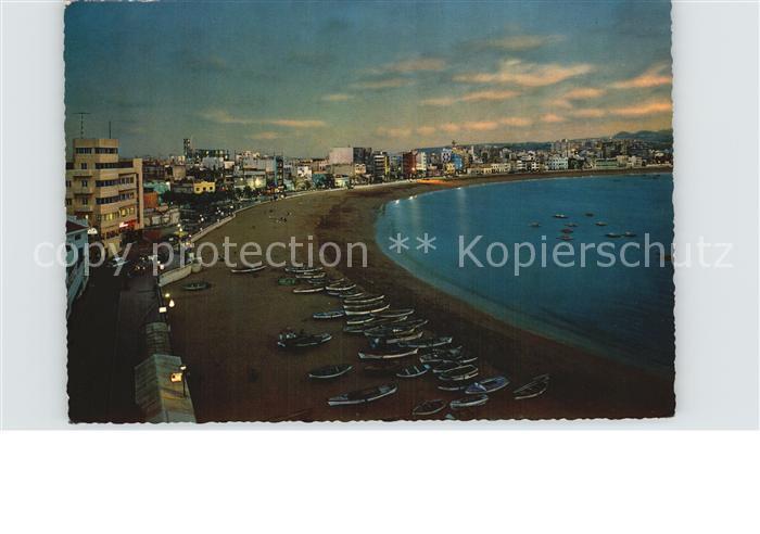 Las Palmas Gran Canaria Strandansicht bei Nacht