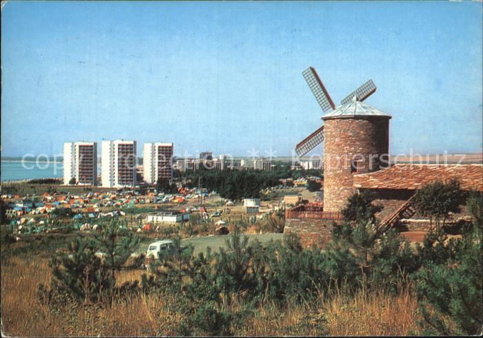 Slantschev Brjag Windmuehle Hochhaeuser