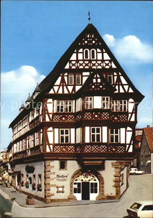 Miltenberg Main Hotel Riesen aeltestes Gasthaus Deutschlands 12. Jhdt. Fachwerkh