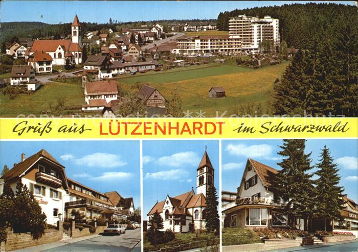 Luetzenhardt Ortsansicht mit Kirche Hotel Restaurant