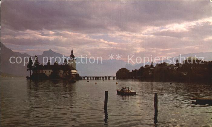 Gmunden Salzkammergut Schloss Ort am Traunsee Abendstimmung