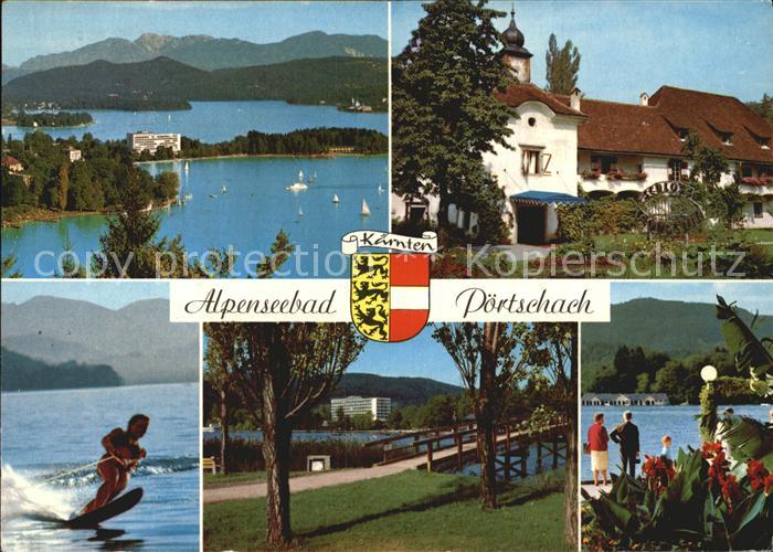 Poertschach Woerthersee Kurort Schloss Leonstein Wassersport Strandmotiv Blumenp
