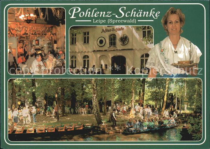 Leipe Spreewaldgasthaus Pohlenz Schaenke Wasserstrasse Kahn