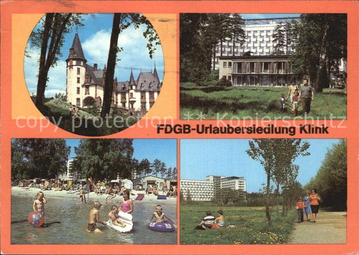 Klink Waren FDGB Urlaubersiedlung Erholungsheim Herbert Warnke Schloss