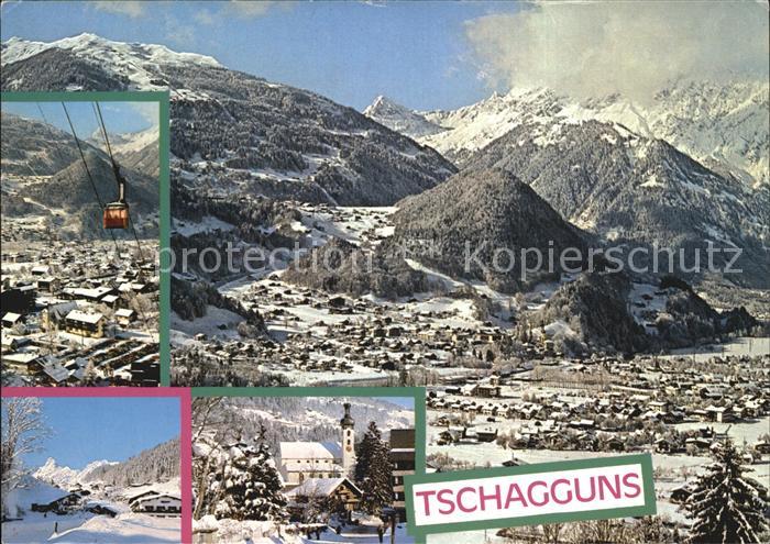 Tschagguns Vorarlberg mit Schruns Golm Zimba Winterpanorama Montafon