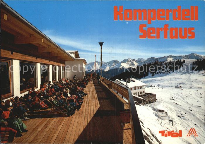 Serfaus Tirol Berghotel Restaurant Skigebiet Komperdell Winterpanorama Alpen