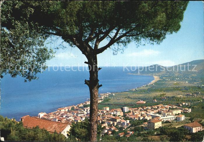 Santa Maria di Castellabate Pinie Kueste Panorama