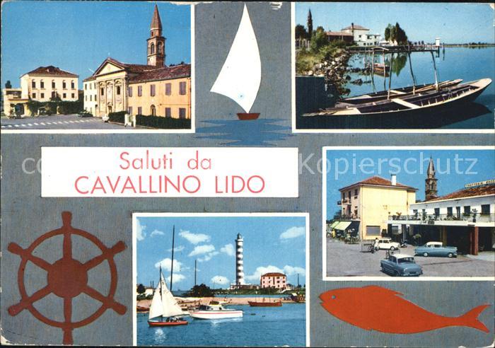 Cavallino Venezia Teilansichten Kirchturm Hafen Leuchtturm