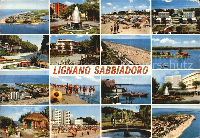 Lignano Sabbiadoro Teilansichten Kuestenort Ferienanlagen Hotels Strand