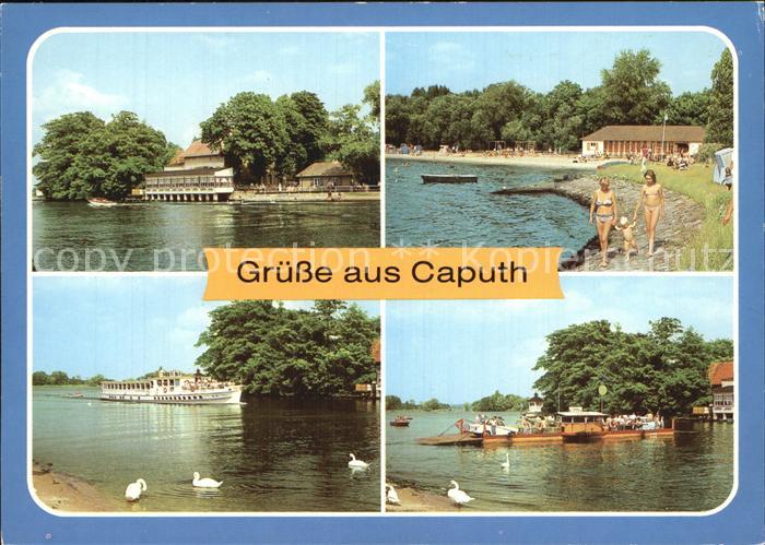 Caputh Gaststaette Am Faehrhaus Strandbad MS Seebad Templin Weisse Flotte Faehre
