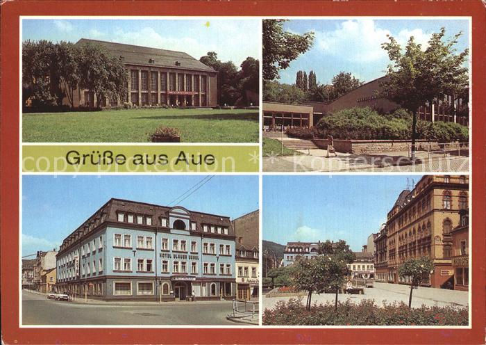 Aue Erzgebirge Kulturhaus Ernst Thaelmann Volksschwimmhalle Hotel Blauer Engel A