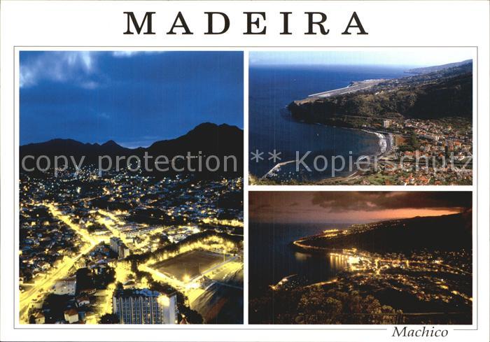 Machico Panorama Kueste Nachtaufnahme