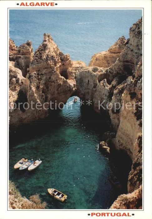 Lagos Algarve Portugal Ponta da Piedade Felsklippen Bucht Kueste Algarve