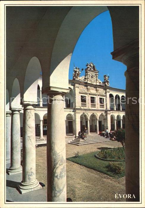 Evora Antiga Universidade Fachada e Claustro Universitaet