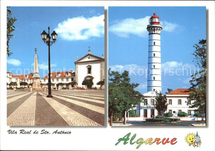 Vila Real de Santo António Platz Denkmal Leuchtturm