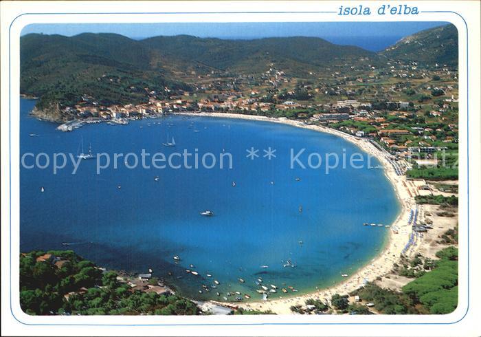 Marina di Campo Bucht Fliegeraufnahme