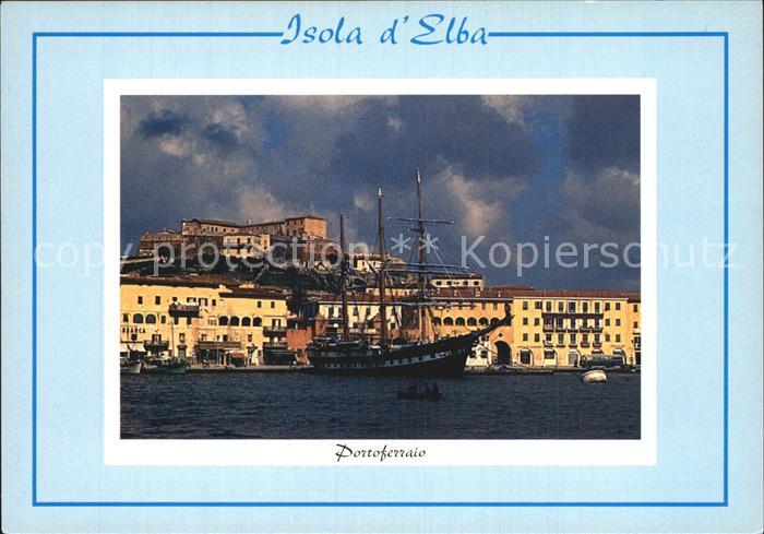 Portoferraio Toscana Hafen Segelschiff Dreimaster