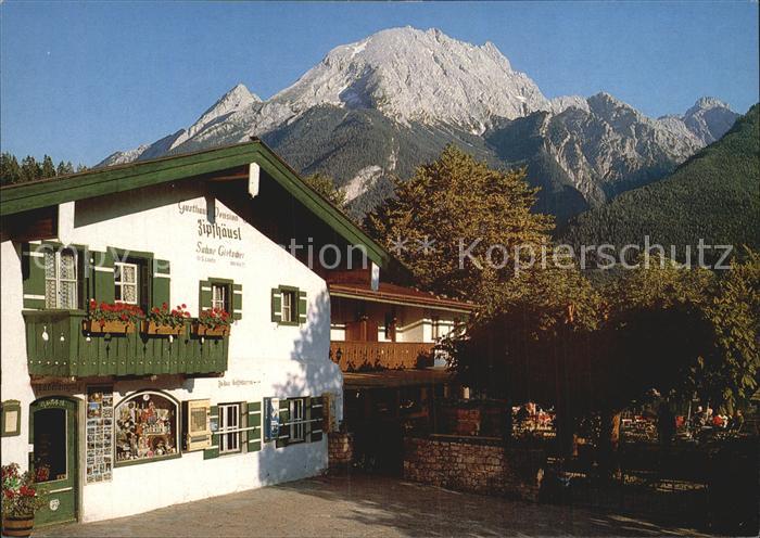 Ramsau Berchtesgaden Berggasthof Pension Zipfhaeusl Sahnegletscher Watzmann Berc