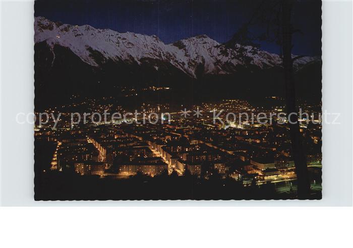 Innsbruck Panorama gegen Nordkette Nachtaufnahme