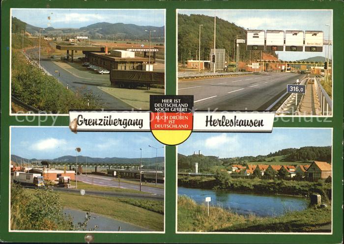 Grenze Douane Zoll Hessen Thüringen Herleshausen Autobahnr