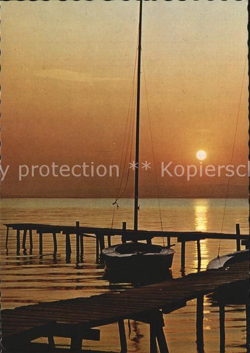 Segelboote Abendstimmung am See