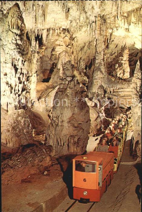 Hoehlen Caves Grottes Postojnska Jama Jamski vlak Höhlenbahn