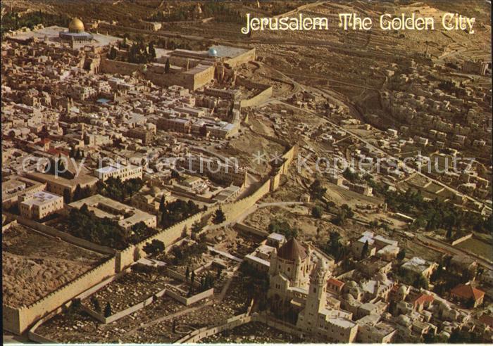 Jerusalem Yerushalayim Aerial view of Mt Zion and the Dormition Abbey