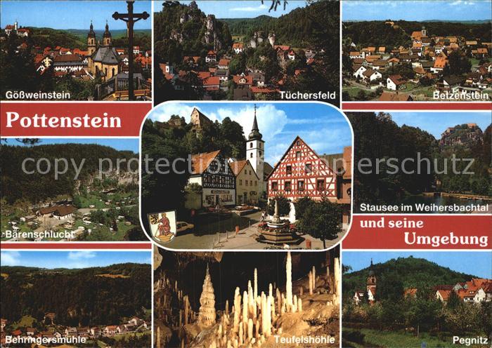 Pottenstein Oberfranken Goessweinstein Tuechersfeld Betzenstein Baerenschlucht S