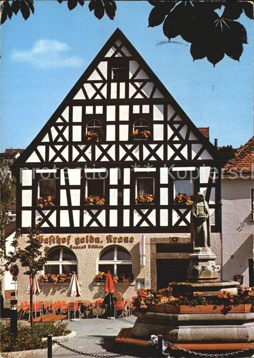 Pottenstein Oberfranken Gasthof goldn Krone Brunnen