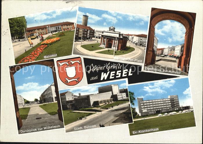 Wesel Rhein Bahnhof Berliner Tor Platz Hohestrasse Wilhelmstrasse Staedt Buehnen