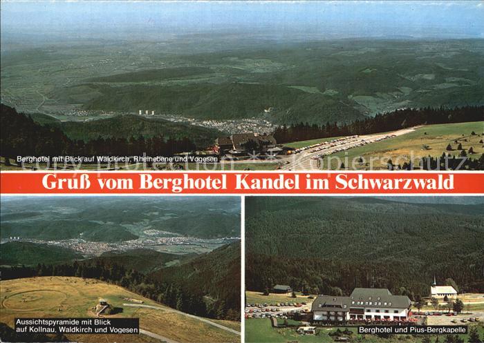 Kandel Waldkirch Breisgau Berghotel Kandel mit Waldkirch Rheinebene Vogesen Auss