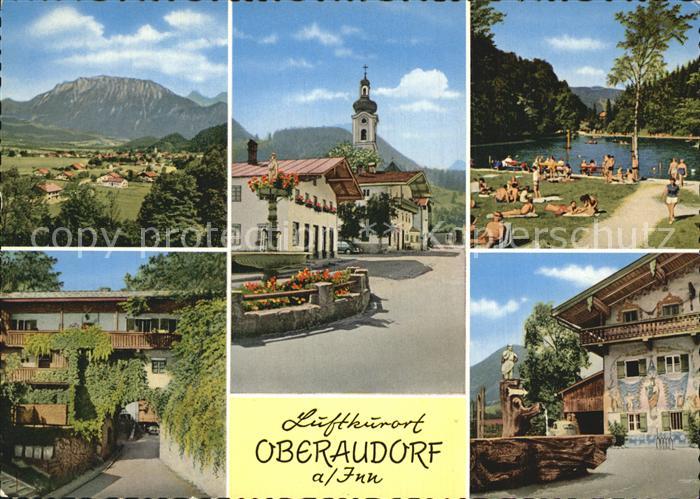Oberaudorf Kaisergebirge Marienplatz Strandbad Luegsteinsee Burgtor beim Ortbaec