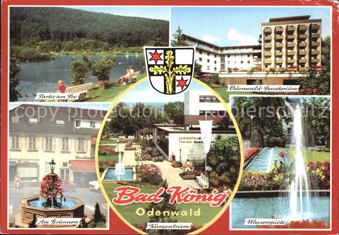 Bad Koenig Odenwald Seepartie Odenwald Sanatorium Brunnen Kurzentrum Wasserspiel