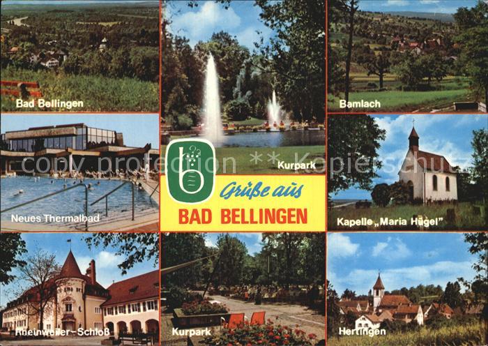 Bad Bellingen Neues Thermalbad Kurpark Bamlach Kapelle Maria Huegel Rheinweiler