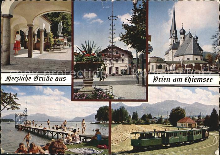 Prien Chiemsee Arcaden Kirche Seebruecke Minibahn