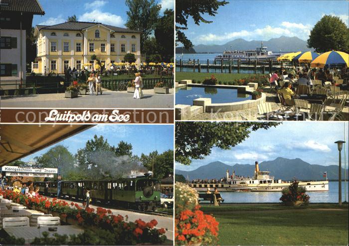 Prien Chiemsee Hotel Luitpold am See Seebruecke Bahnhof Fahrgastschiff