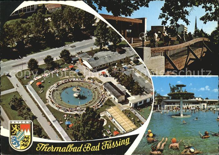 Bad Fuessing Fliegeraufnahme Schwefeltherme Bruecke Schwimmbad