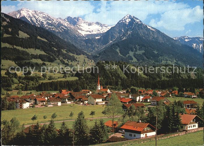Fischen Allgaeu mit Entschenkopf Nebelhorn Rubihorn und Riffenkopf