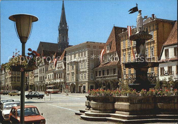 Steyr Enns Oberoesterreich Stadtplatz Luitpoldbrunnen
